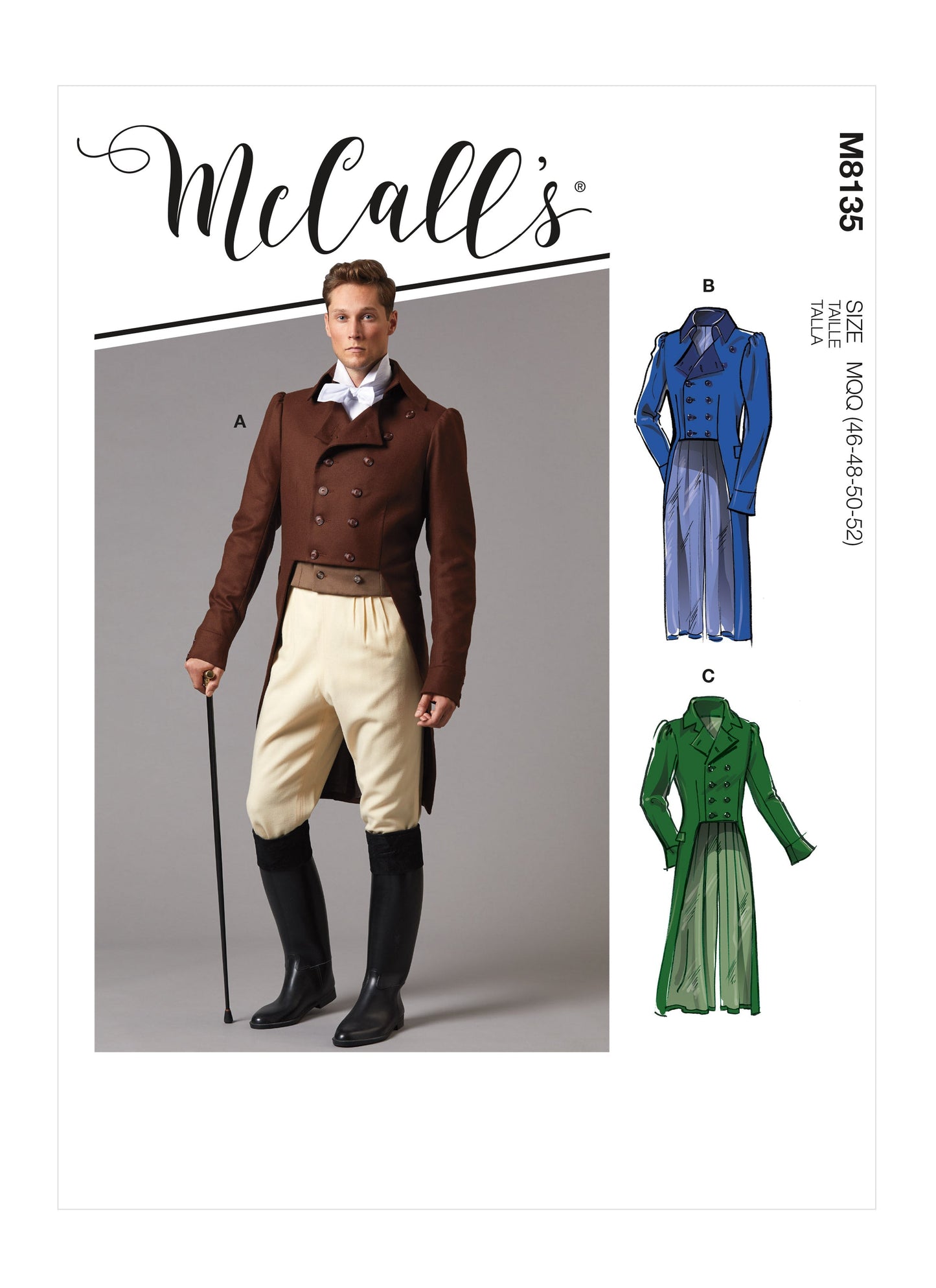 McCall's Pattern M8135 Men's Coats