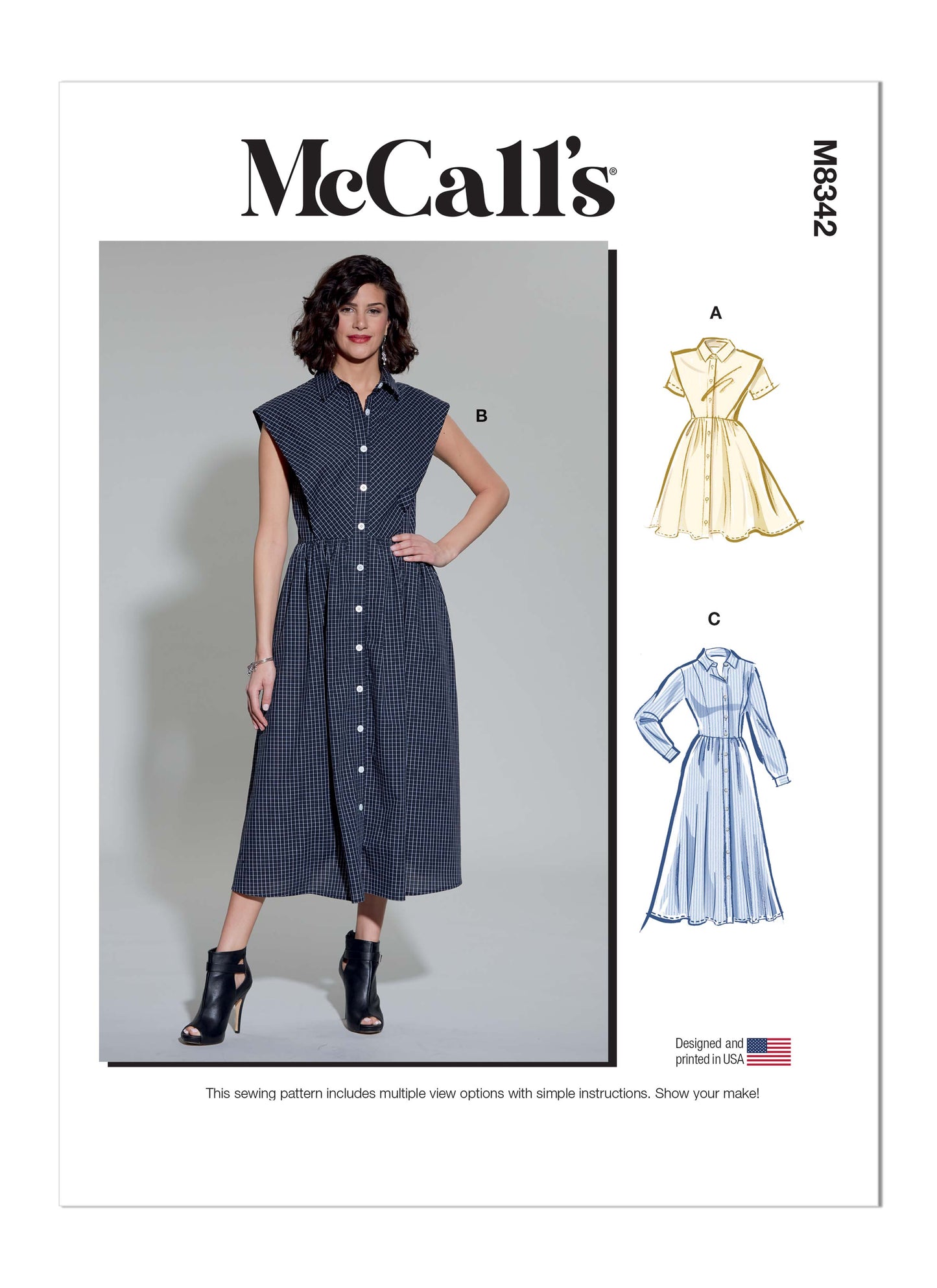 McCall's Pattern M8342 Misses' Shirtdress