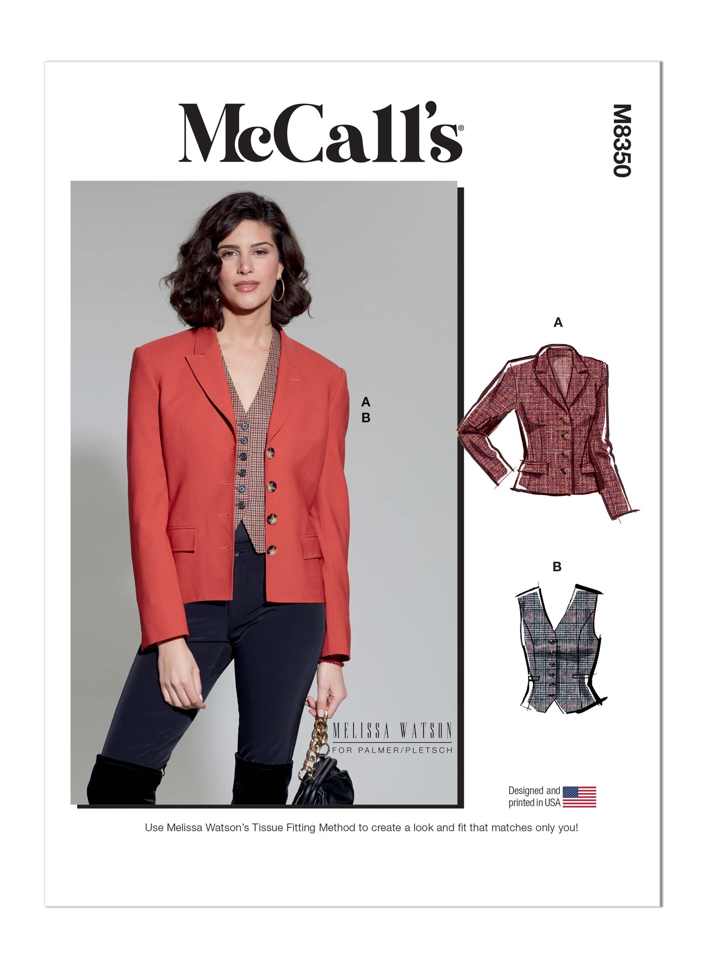 McCall's Pattern M8350  Misses' Blazer & Vest