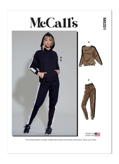 McCall's Pattern M8351 Miss Pants, Top & Hoodie