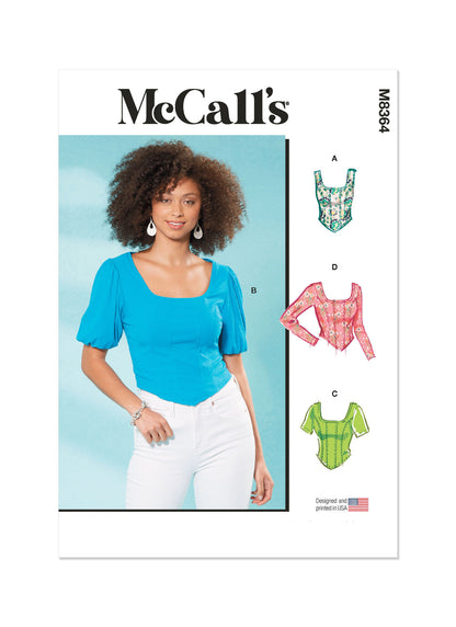 McCall's Pattern M8364 Misses' Knit Corset Tops