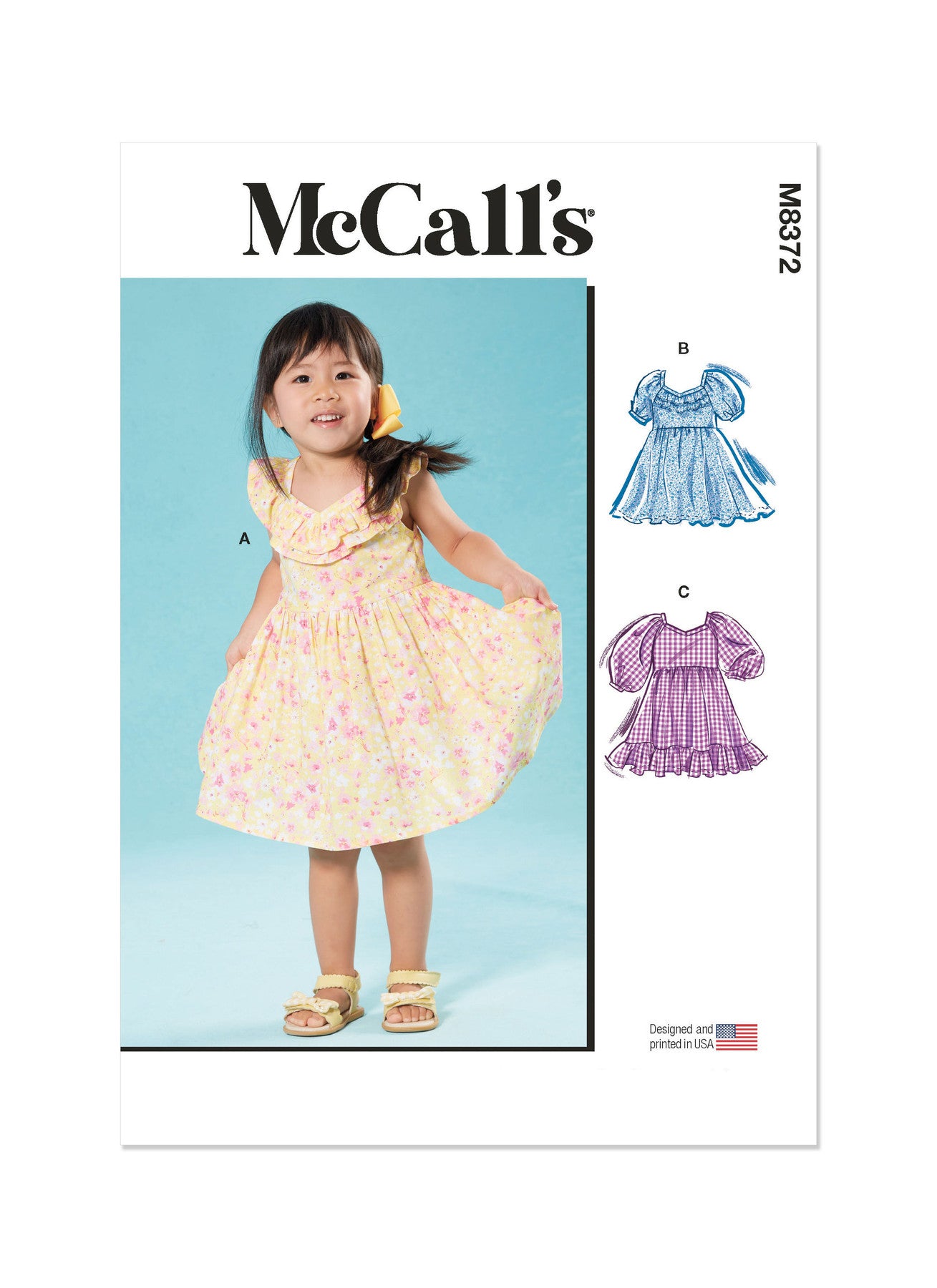 Mccall's Pattern M8372 Toddler Dress