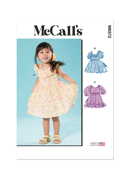 Mccall's Pattern M8372 Toddler Dress