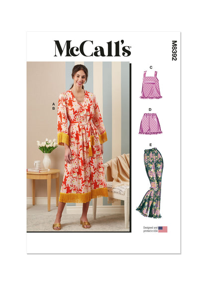 McCall’s Sewing Pattern M8392 Misses’ Sleepwear