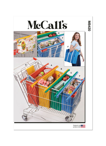 KnowMe Pattern M8420 Shopping Cart Bags and Coupon Case