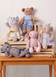 KnowMe Pattern M8422 Plush Bear, Bunny and Mouse with Clothes and Headband