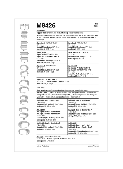 McCall's Pattern M8426 Accessories