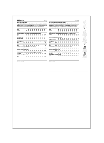 McCall's Pattern M8453 Misses' Skirt/Pants