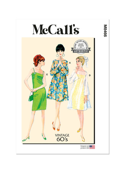 McCall's Pattern M8466 Misses' Slip Dress and Sheer Overdress