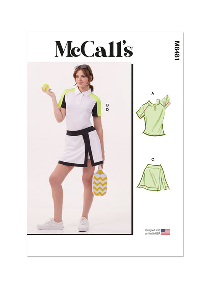 McÇall's Pattern M8481 Misses' Knit Tops and Skorts