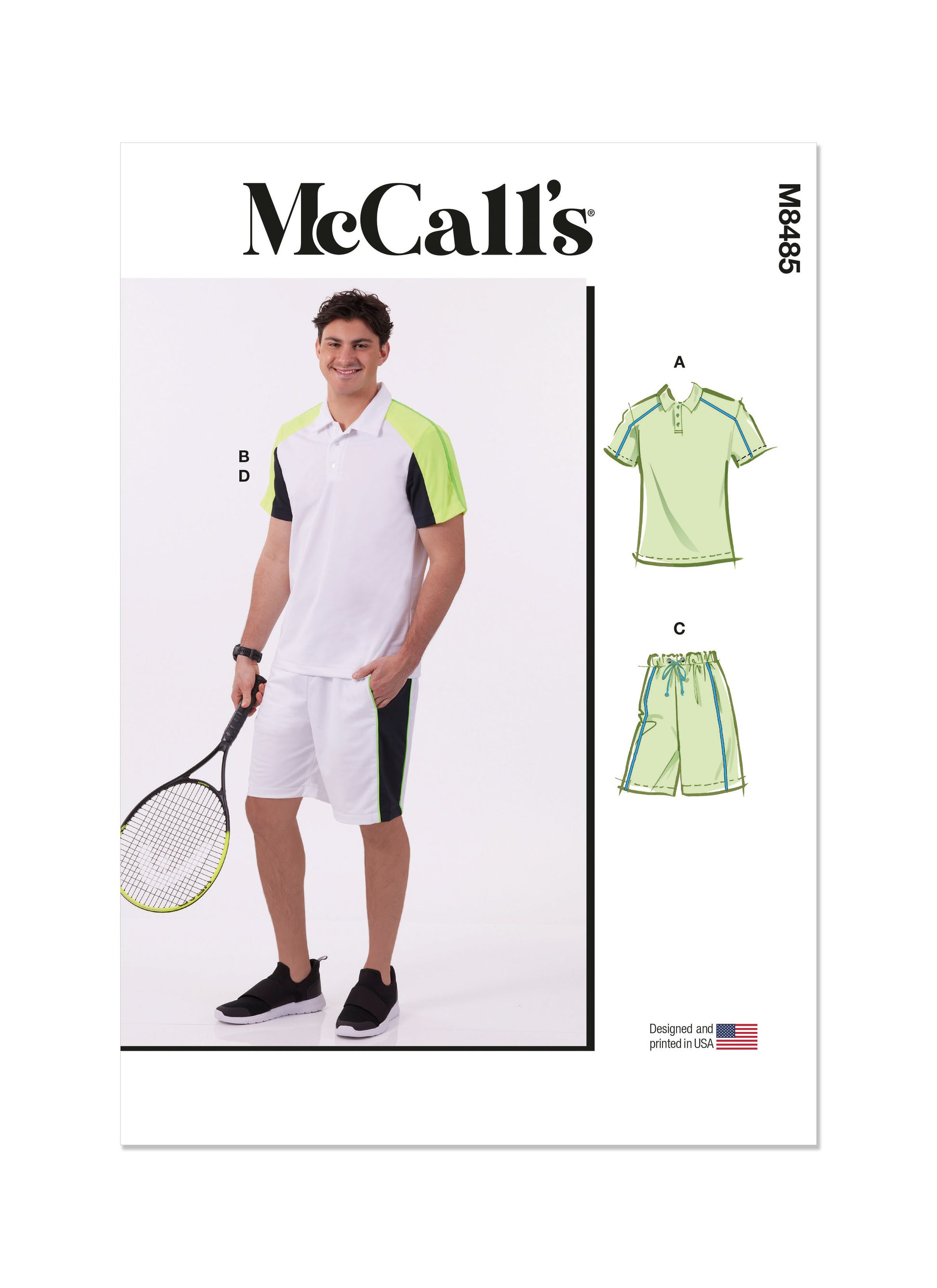 McÇall's Pattern M8485 Men's Knit Tops and Shorts