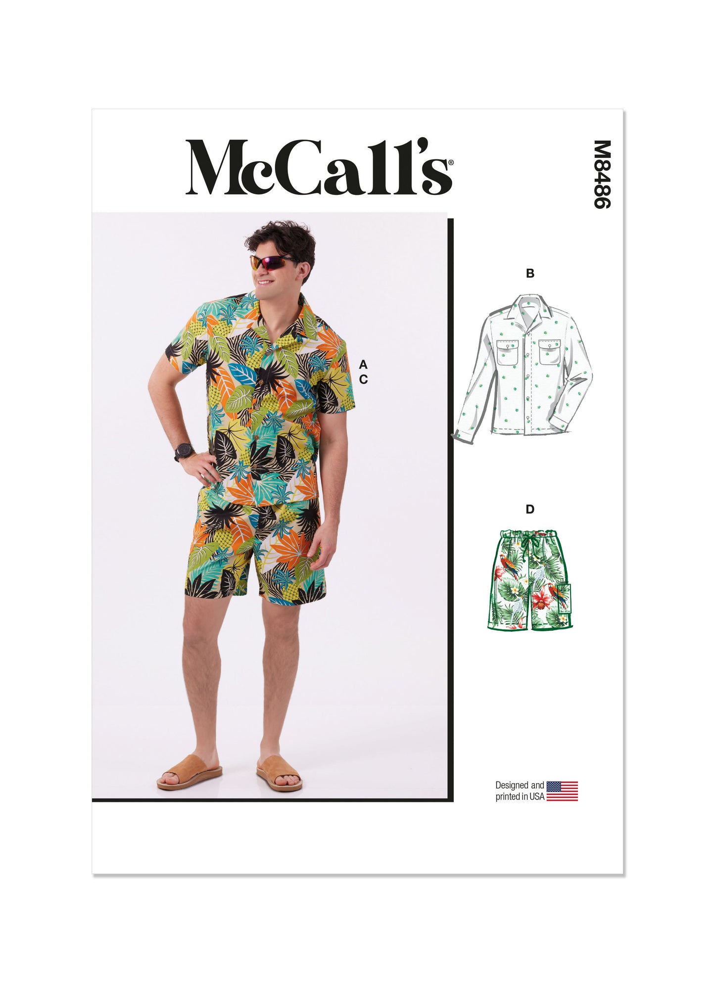 McÇall's Pattern M8486 Men's Shirts and Shorts