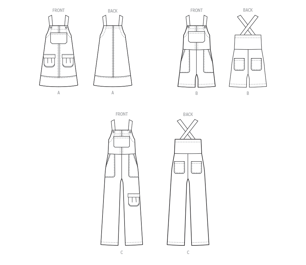 McÇall's Pattern M8489 Children's and Girls' Pinafore and Overalls