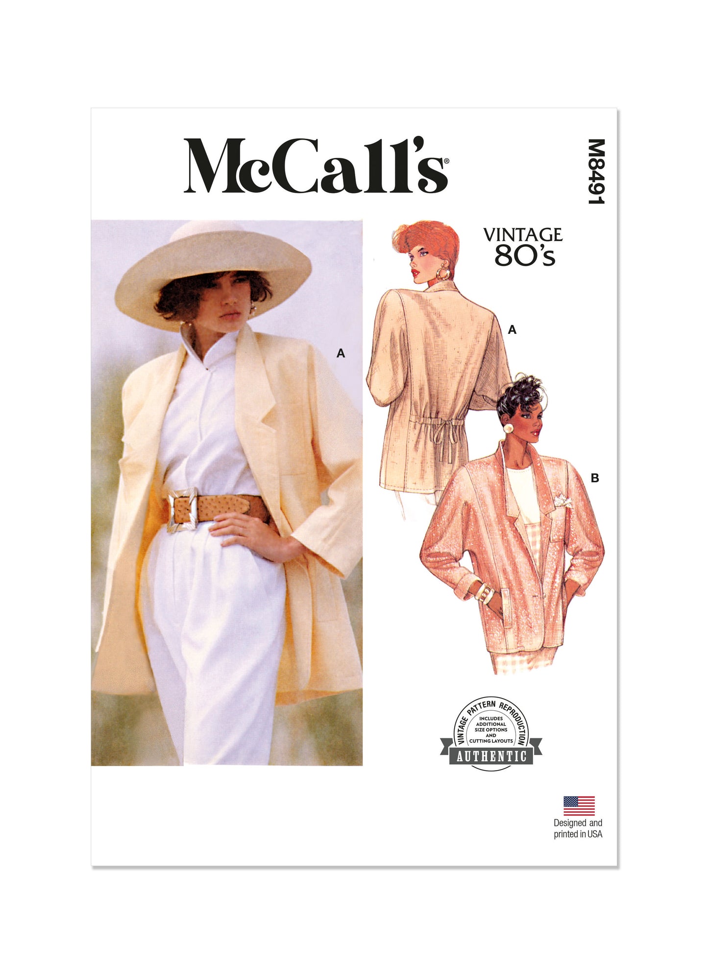 McCall's Pattern M8491 Misses' Jacket