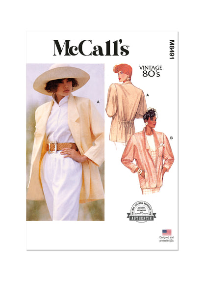 McCall's Pattern M8491 Misses' Jacket