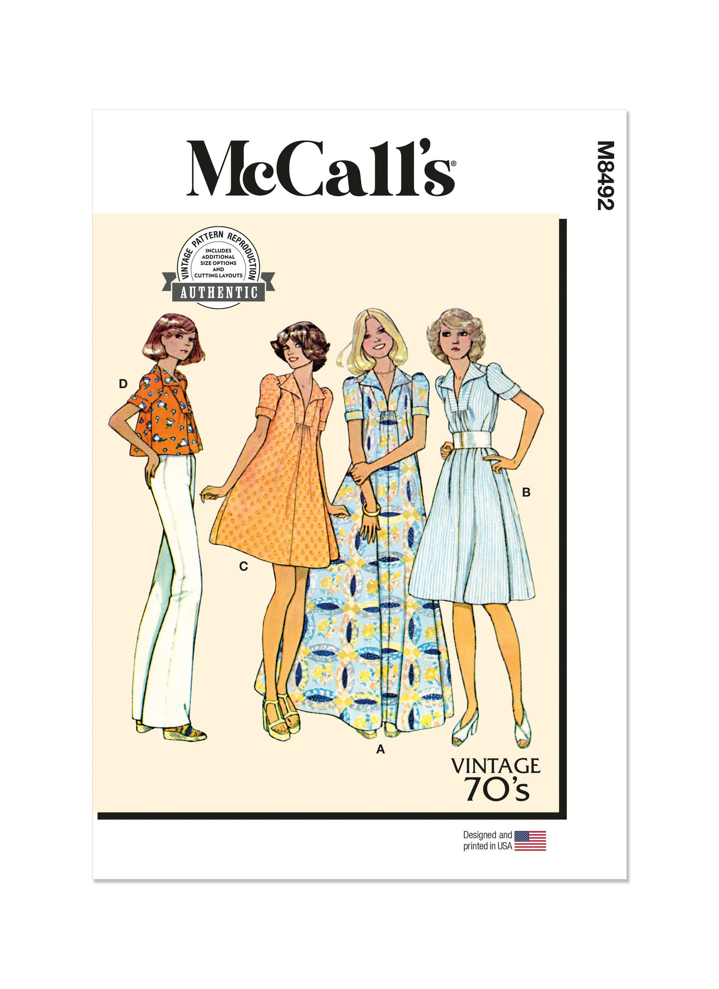 McÇall's Pattern M8492 Misses' Dress