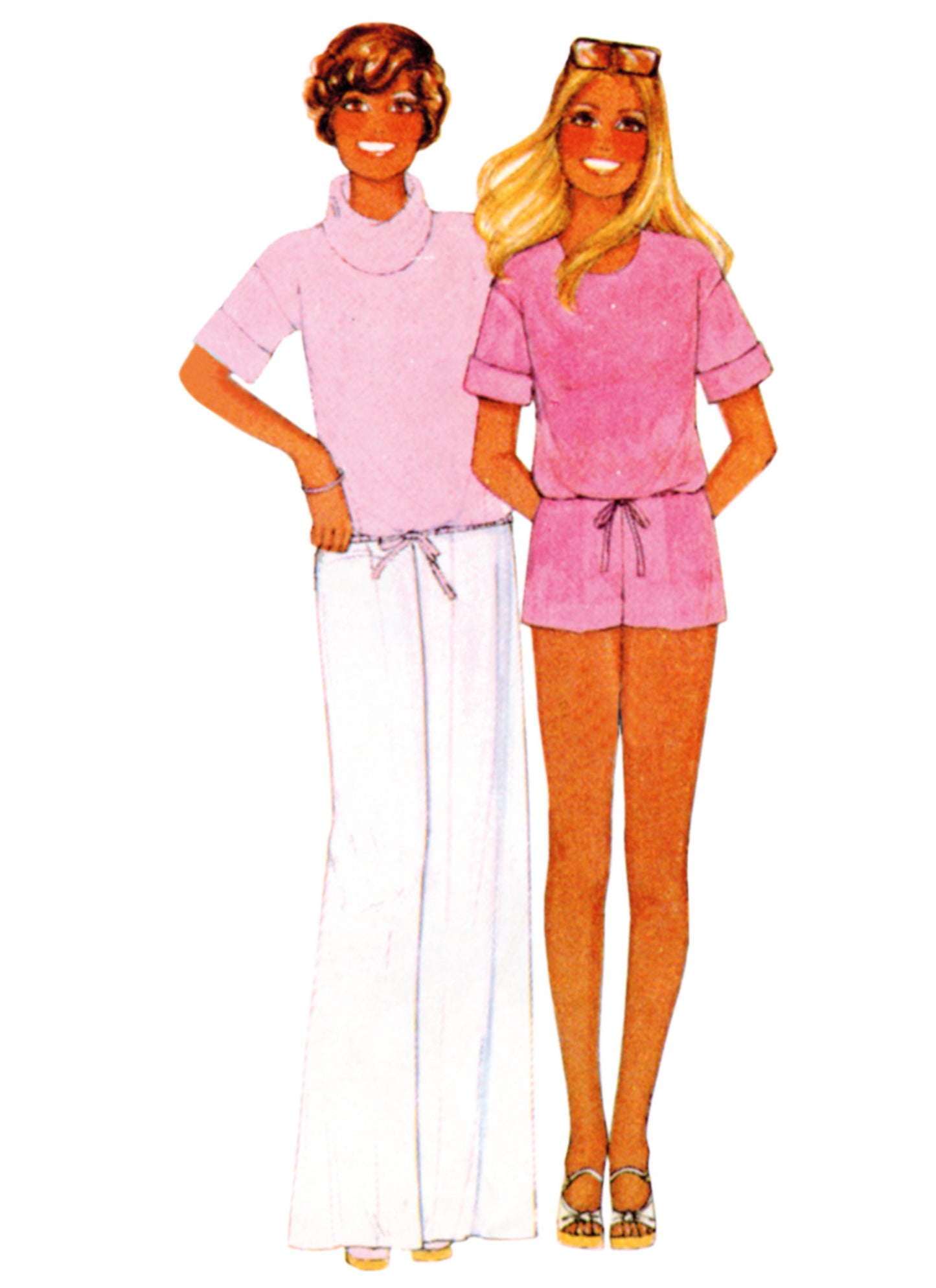 McCall's Pattern M8493 1970s Misses' Knit Tops, Skirt, Pants and Shorts