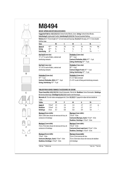 McCall's Pattern M8494 Apron