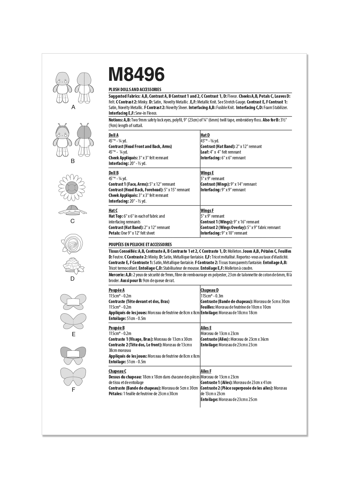 McCall's Pattern M8496 Stuffed Craft