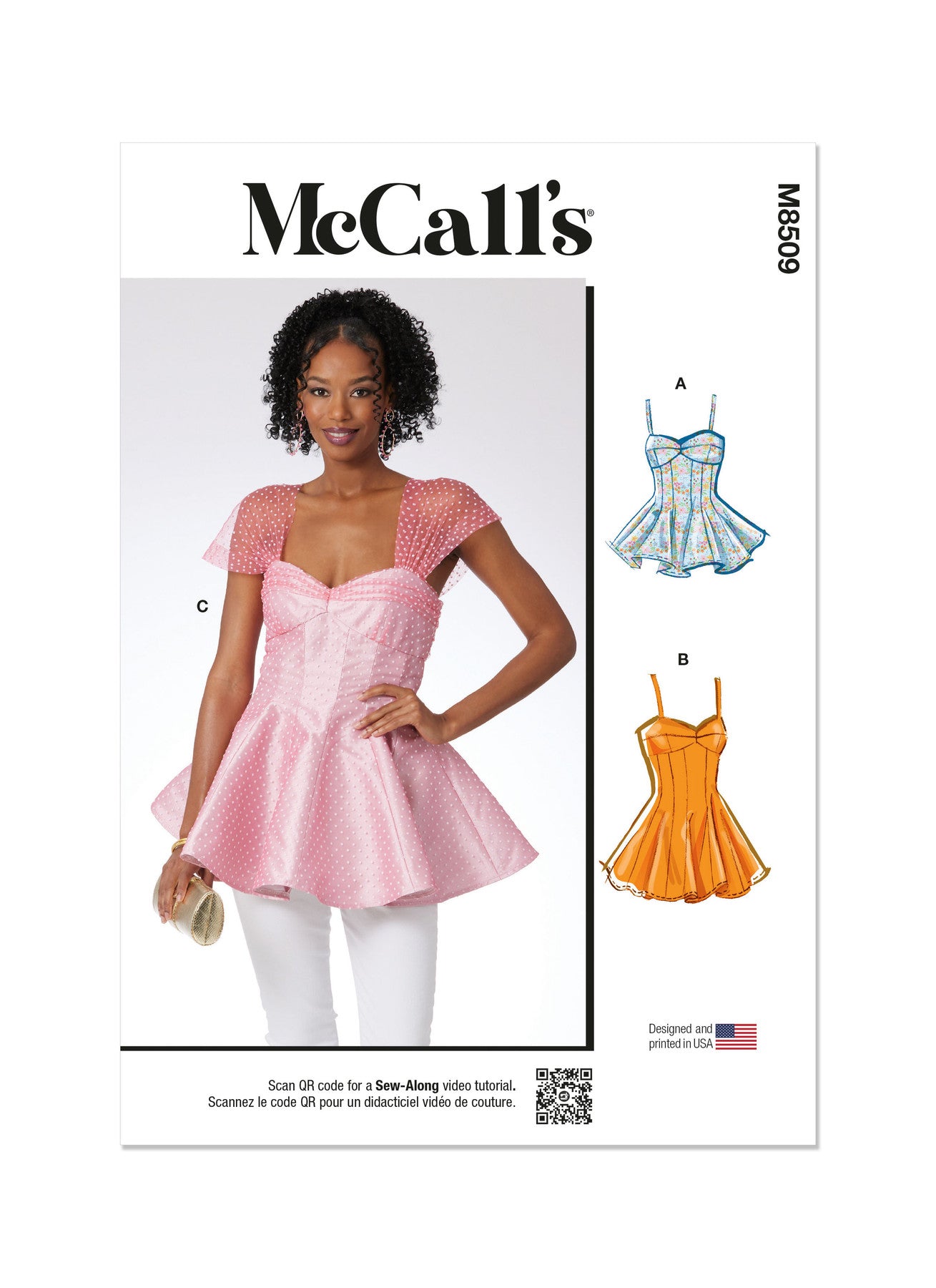 Mccall's Sewing Pattern M8509 Misses' Tops