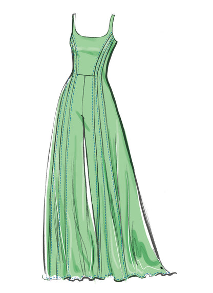 Mccall's Pattern M8512 Misses' Knit Jumpsuits and Dress