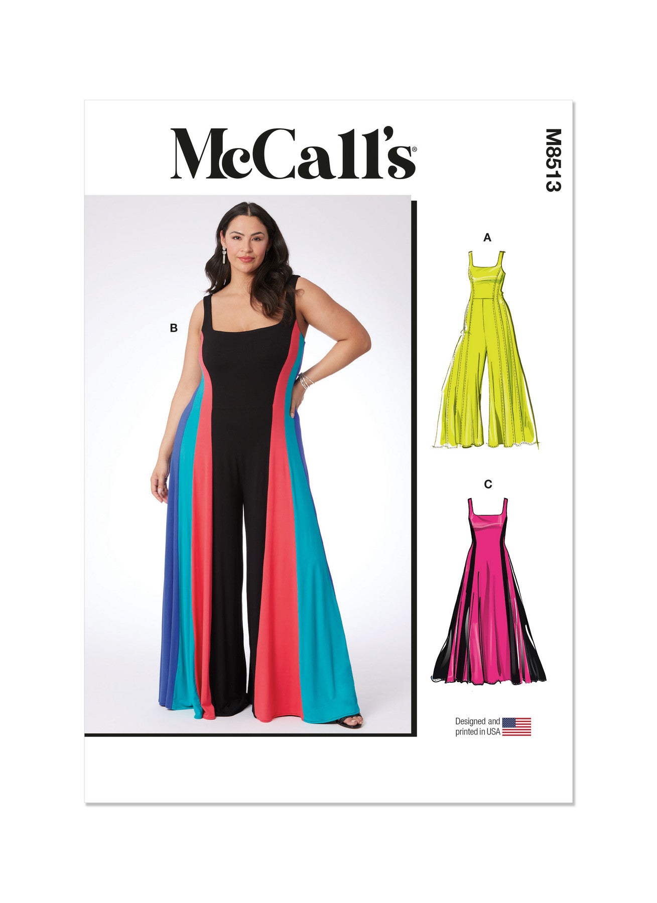 Mccall's Pattern M8513 Women's Knit Jumpsuits and Dress