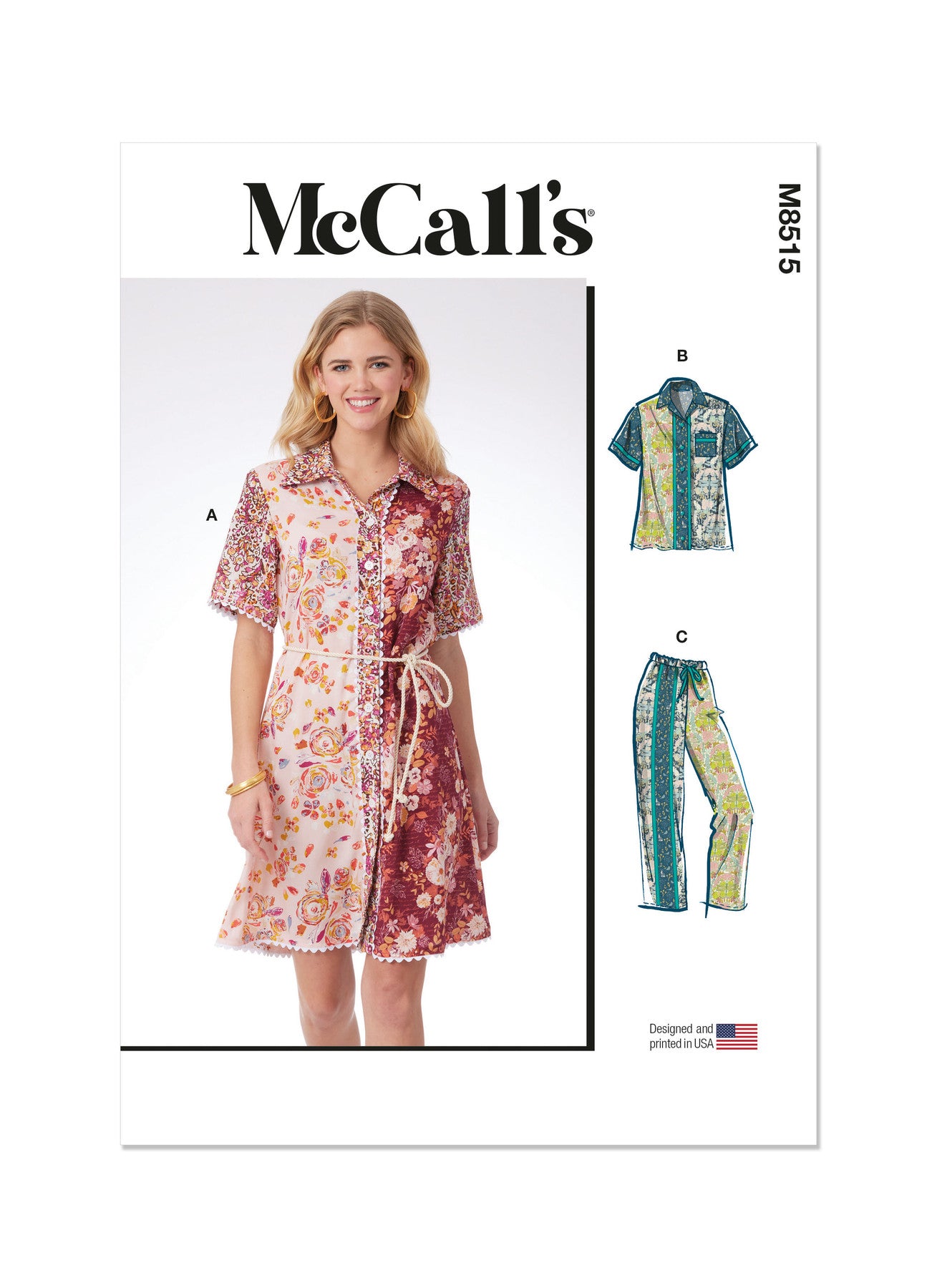 McCall's Pattern M8515 Misses' Dress, Top and Pants