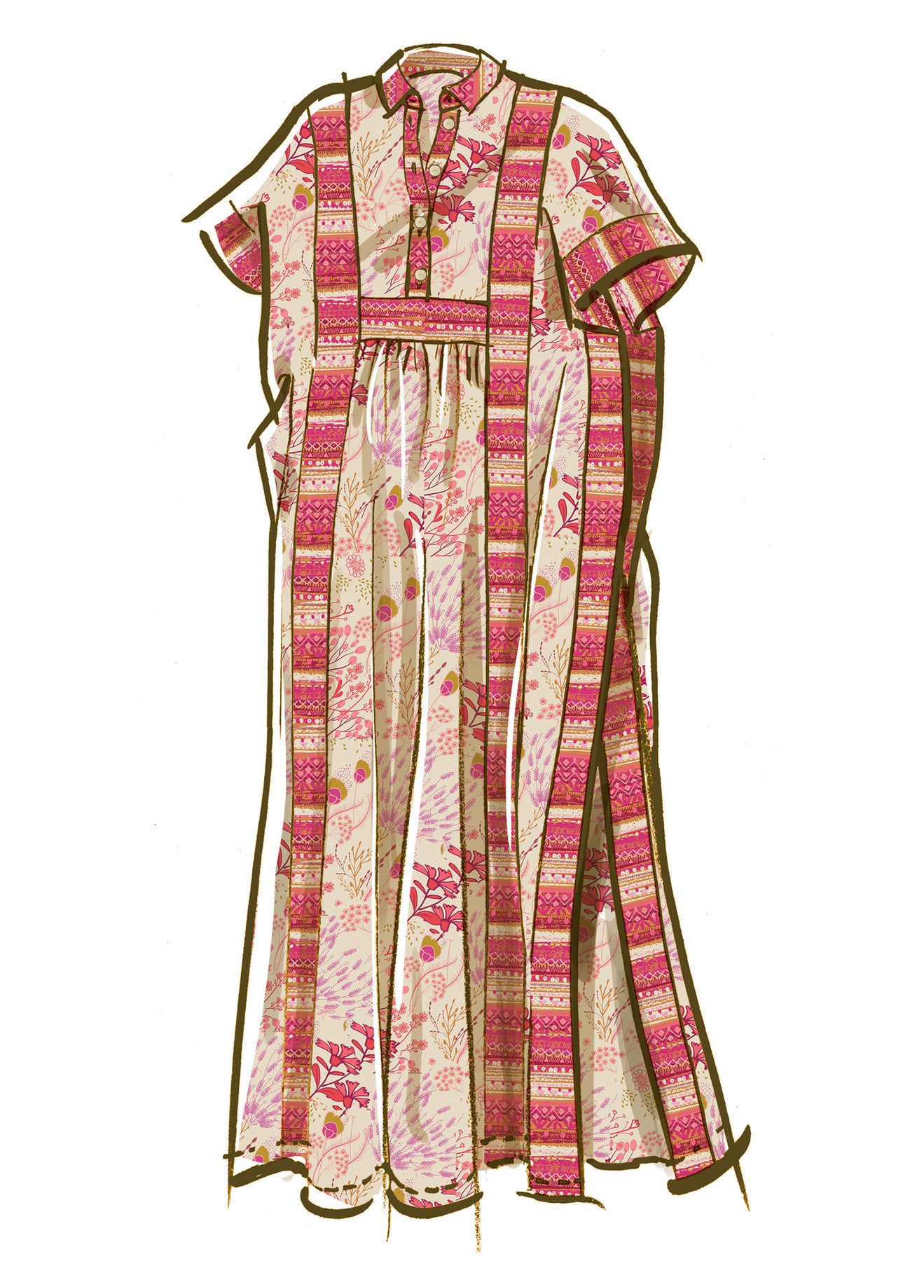 Mccall's Pattern M8516 Misses' Caftan in Two Lengths