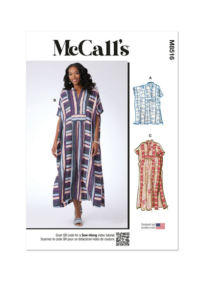 Mccall's Pattern M8516 Misses' Caftan in Two Lengths