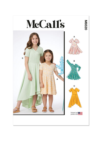 McCall's Sewing Pattern Children's and Girls' Knit Dresses