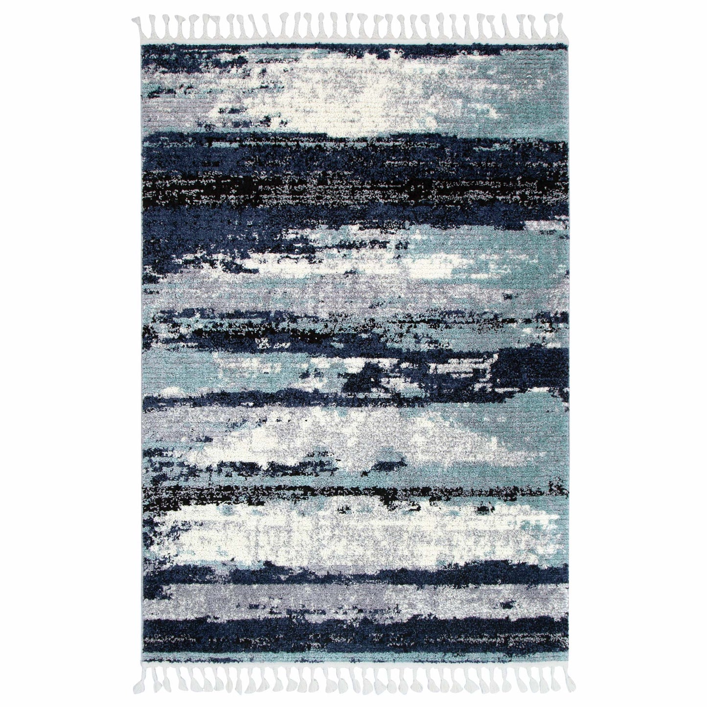 Mario Horizon Blue Abstract Rug