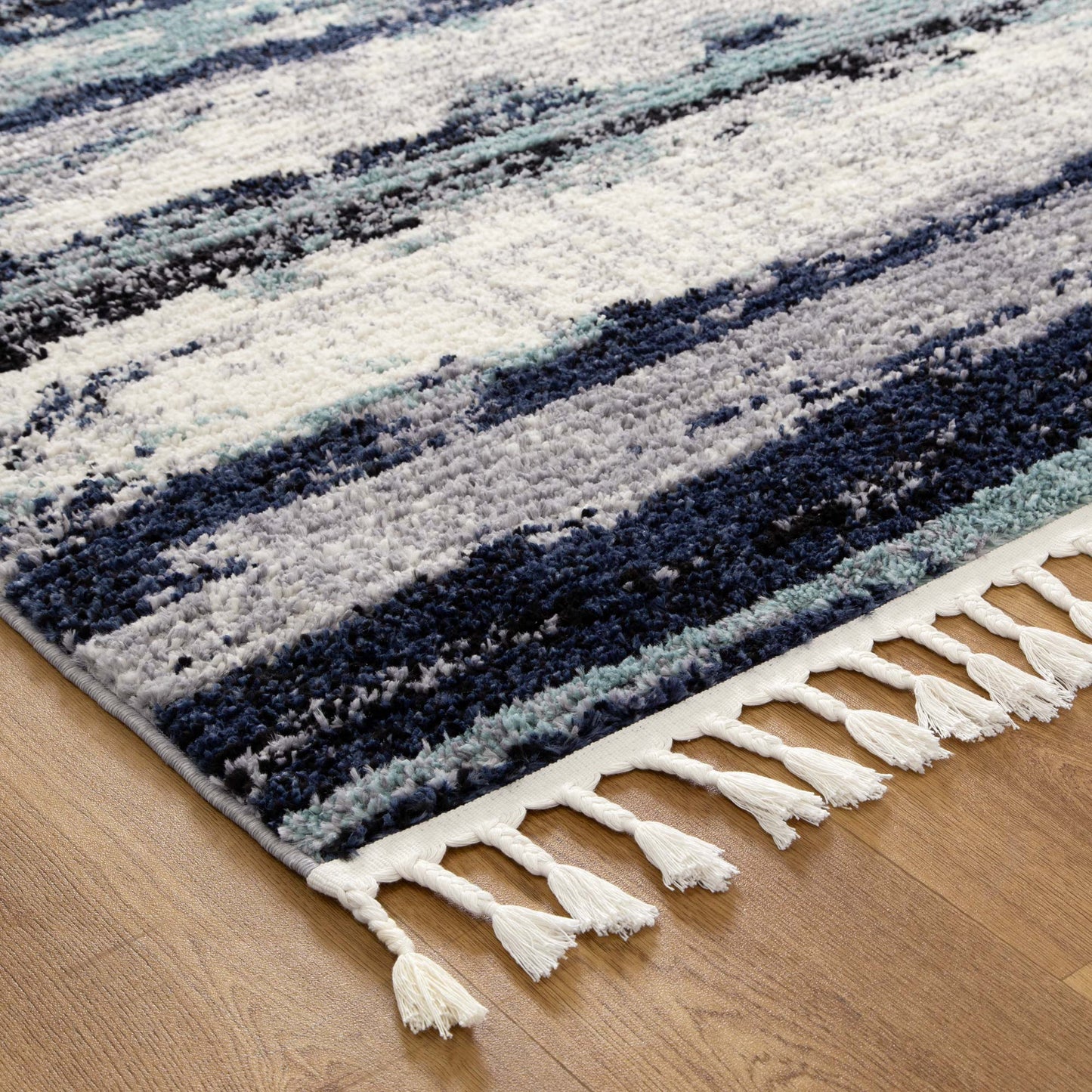 Mario Horizon Blue Abstract Rug