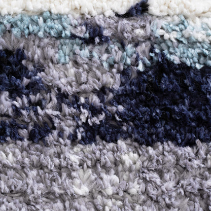 Mario Horizon Blue Abstract Rug