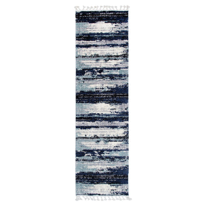 Mario Horizon Blue Abstract Rug
