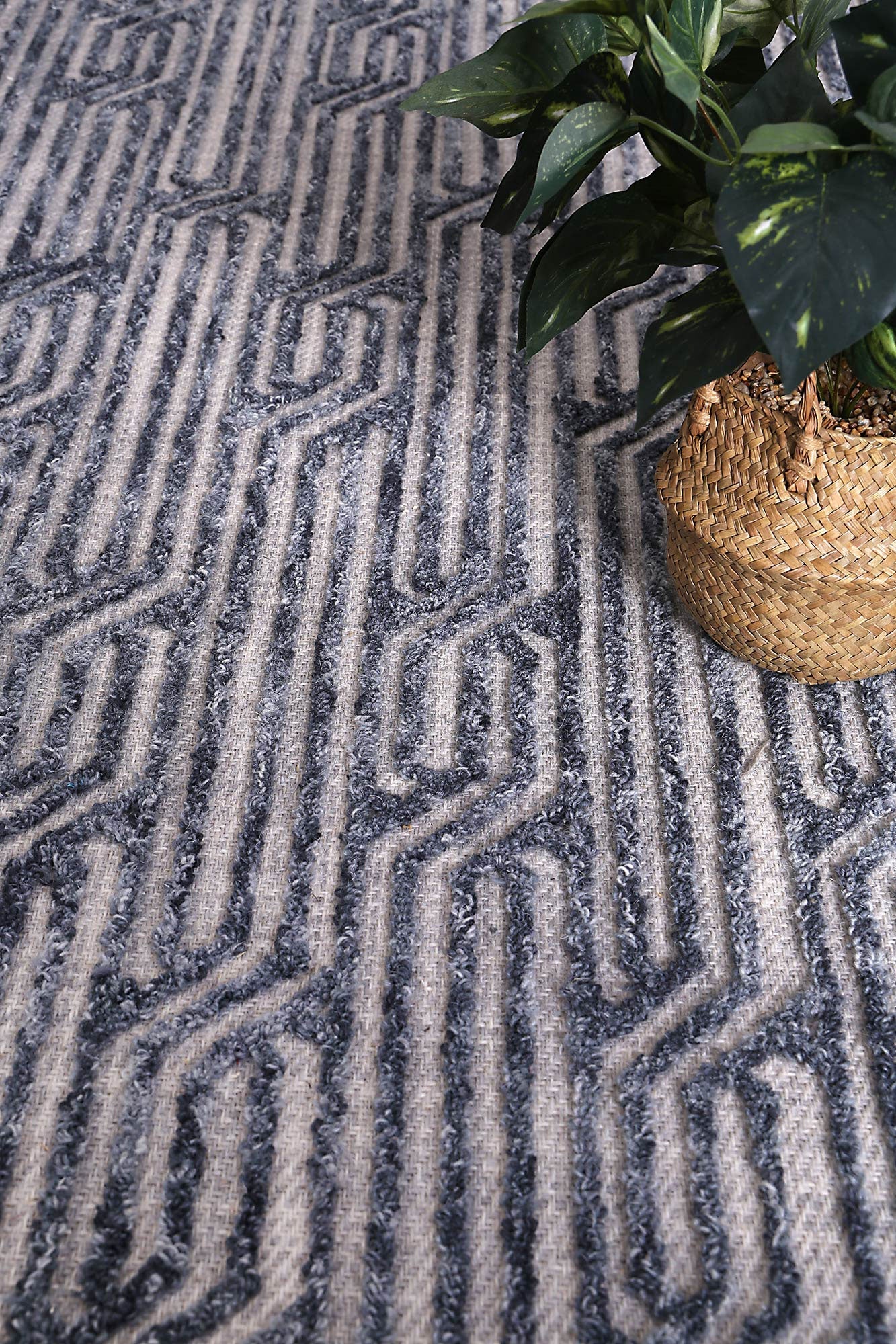 Marbella Almeria Blue Contemporary Rug