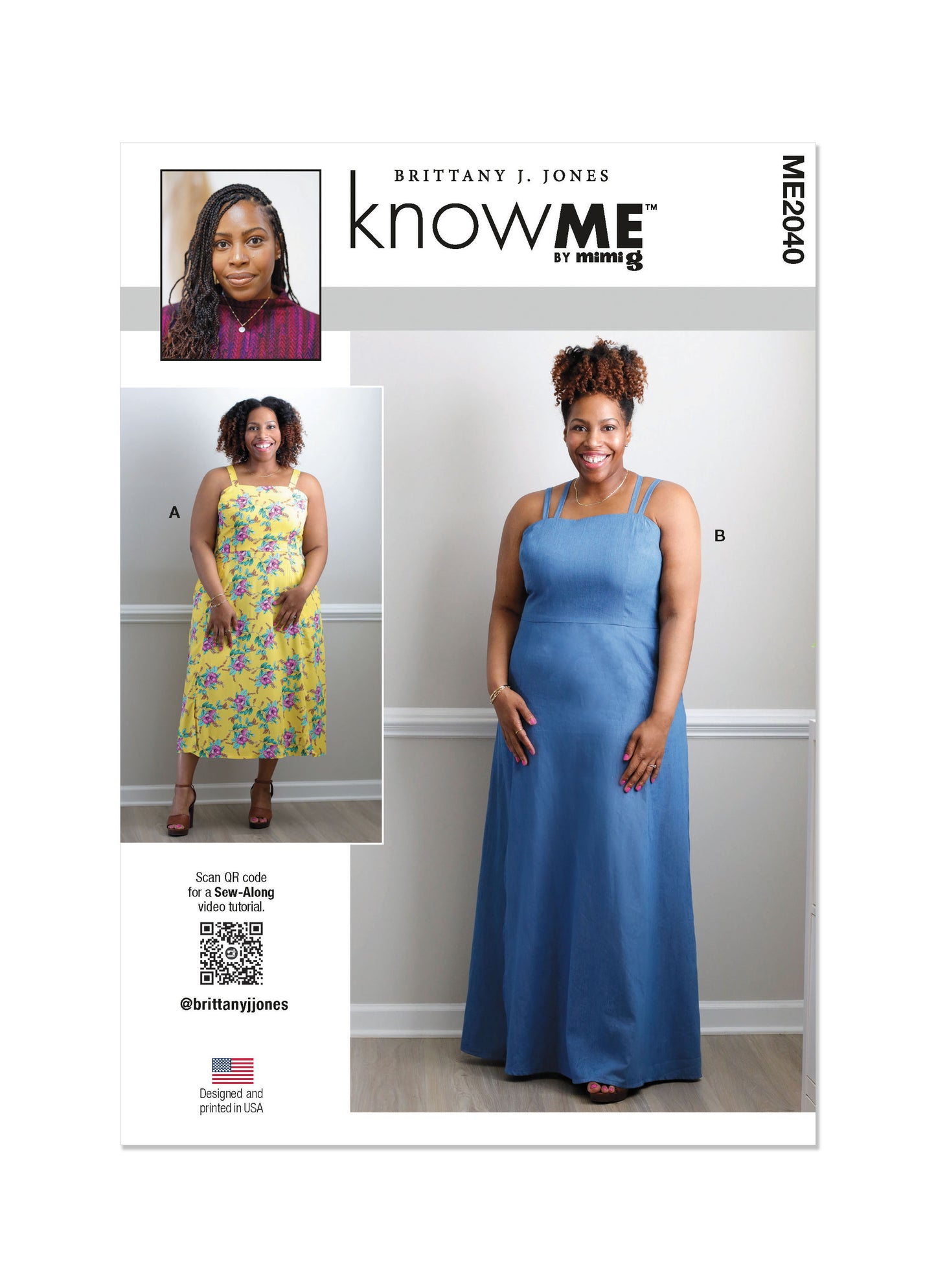 KnowMe Pattern Me204 Misses' and Women's Dress in Two Lengths