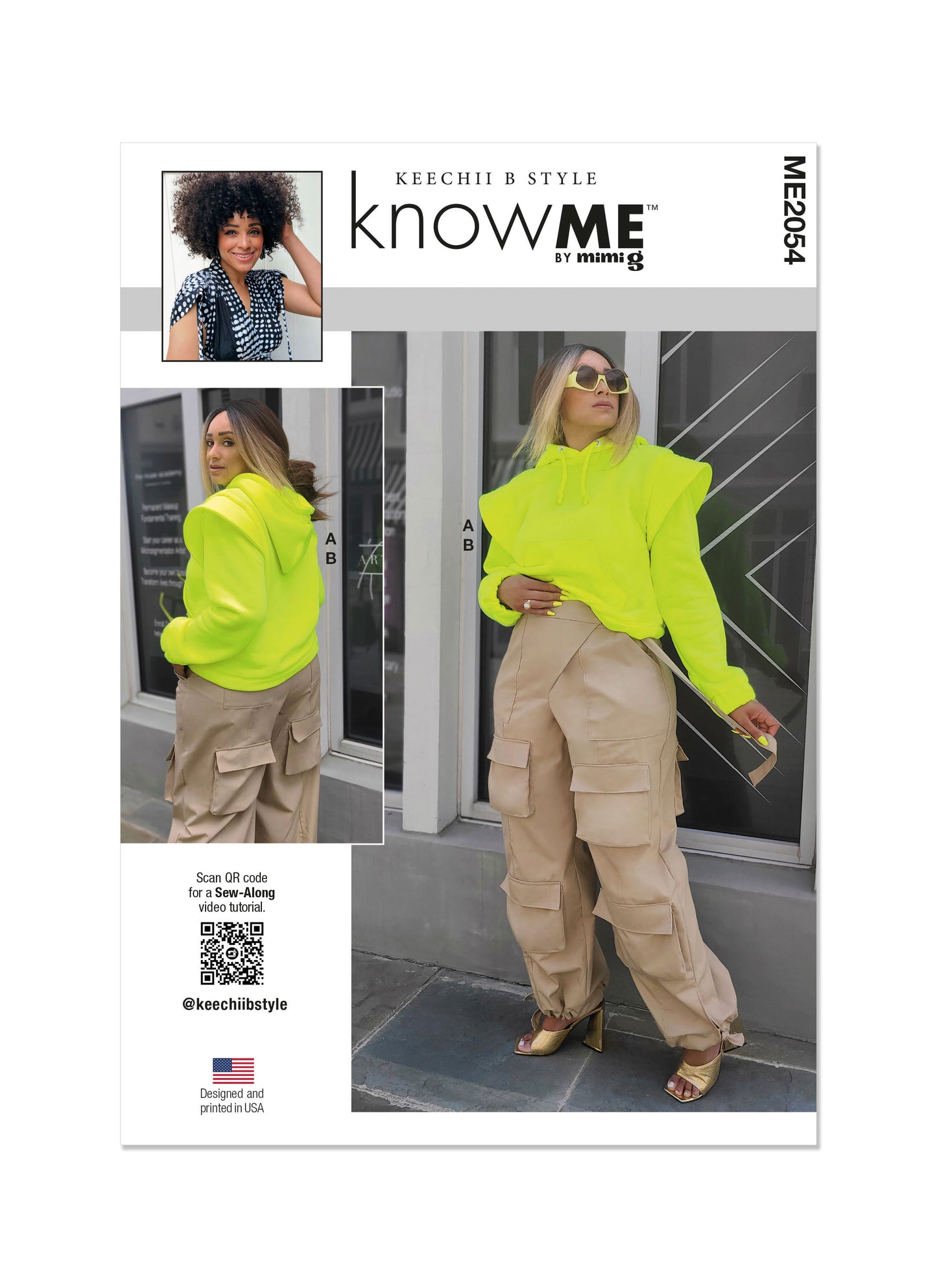 Know Me Pattern Me2054 Misses' and Women's Sweatshirt and Cargo