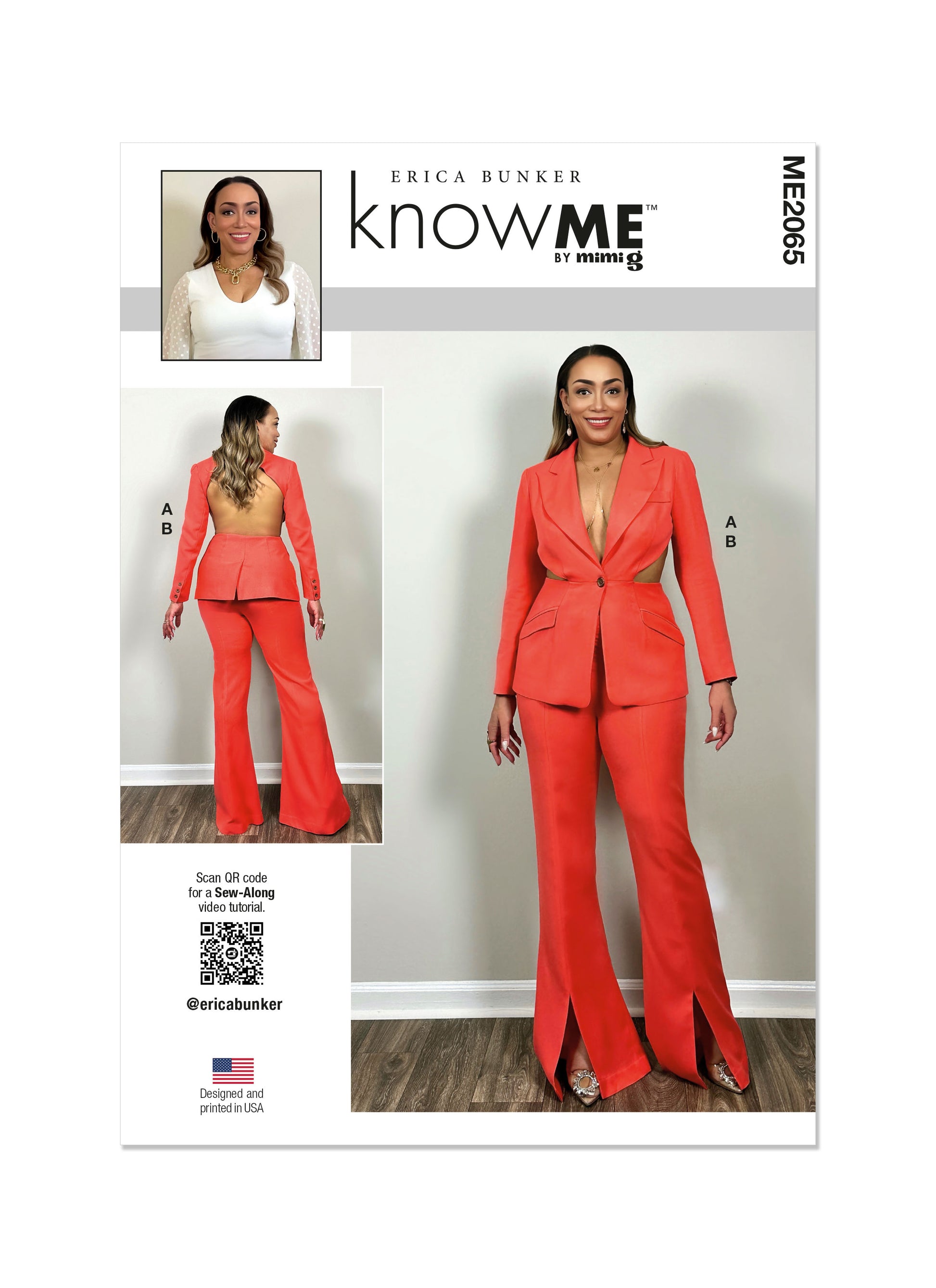 Know Me Pattern Me2065 Misses' Blazer and Pants