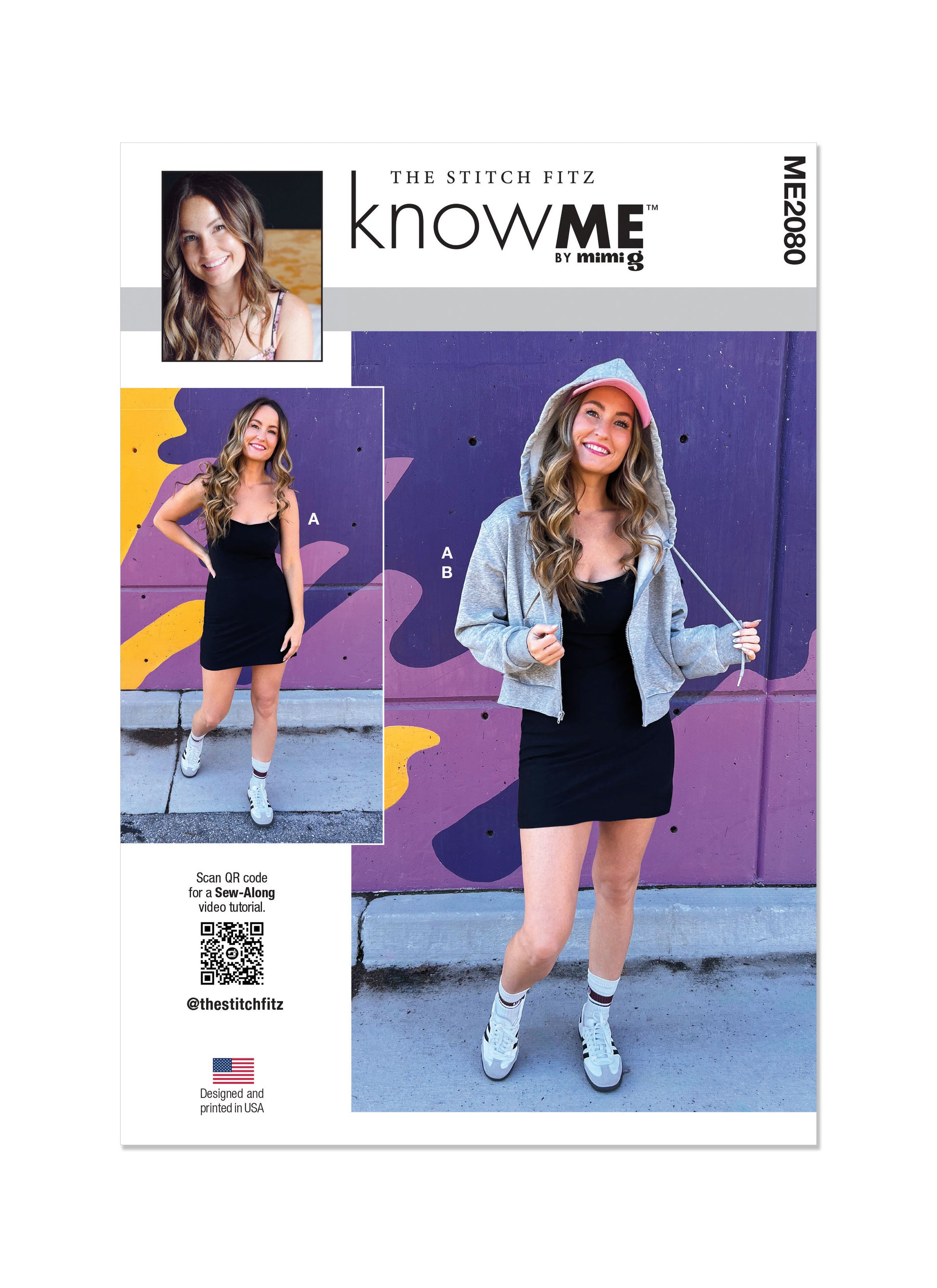 Know Me Pattern Me2080 Misses' Dress and Hoodie