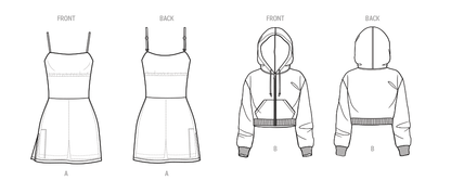 Know Me Pattern Me2080 Misses' Dress and Hoodie