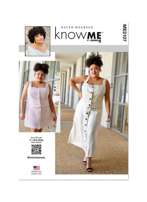 McCall's Pattern ME2107 Misses' and Miss Petite Top and Skirt in Two Lengths