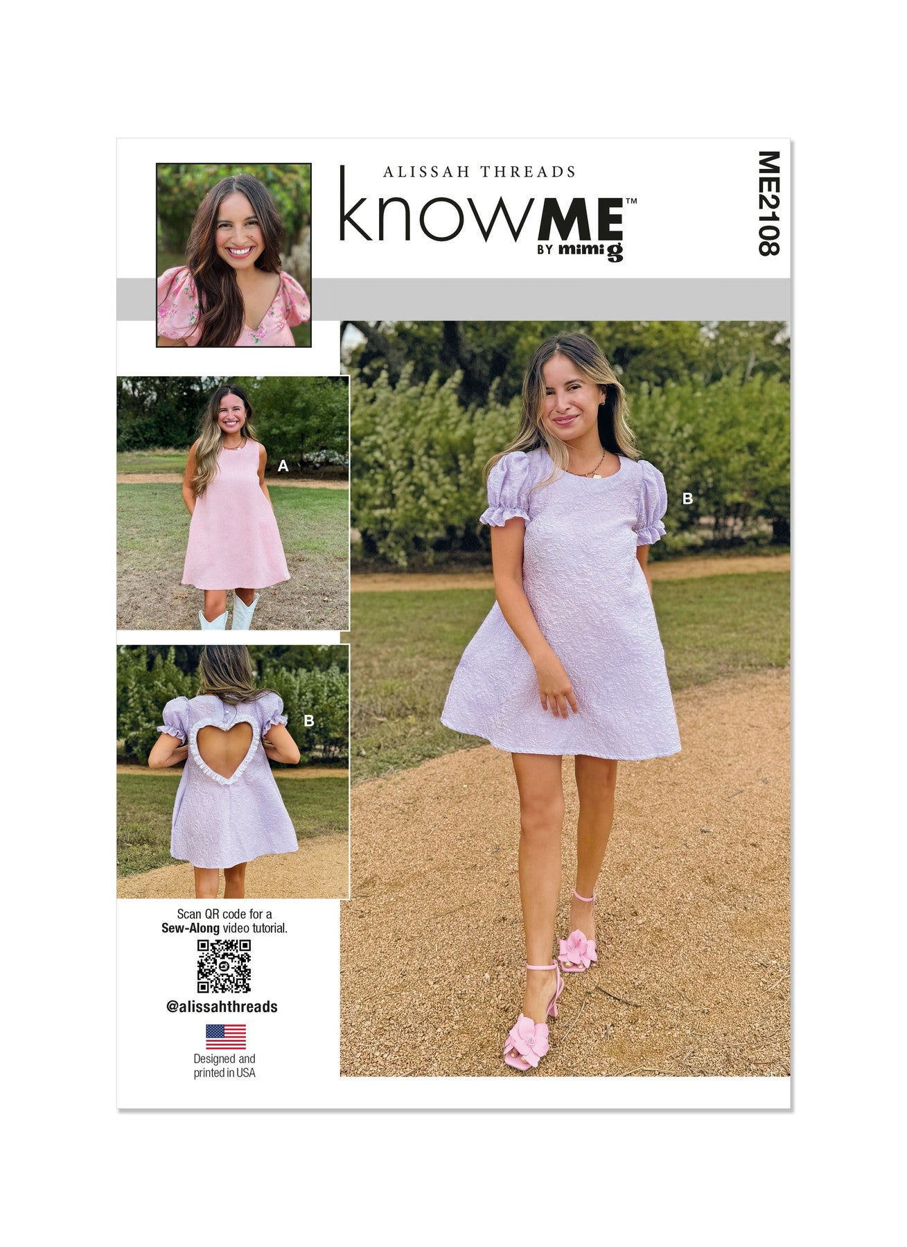 McCall's Pattern ME2108 Misses' Dress with Sleeve Variations