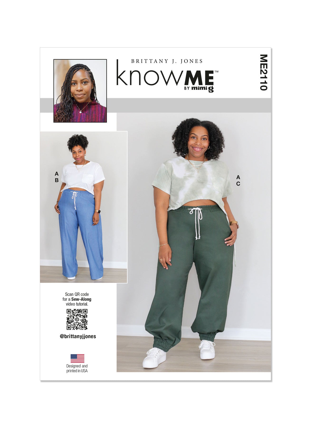 McCall's Pattern ME2110 Misses' and Women's Knit Top and Woven Pants