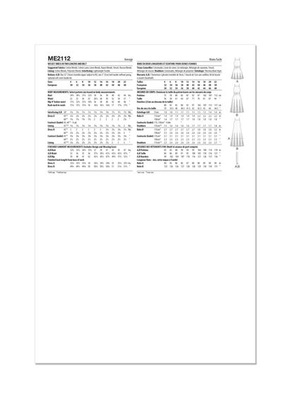 McCall's Pattern ME2112 Misses' Dress in Two Lengths and Belt