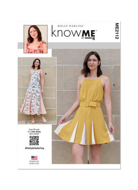McCall's Pattern ME2112 Misses' Dress in Two Lengths and Belt