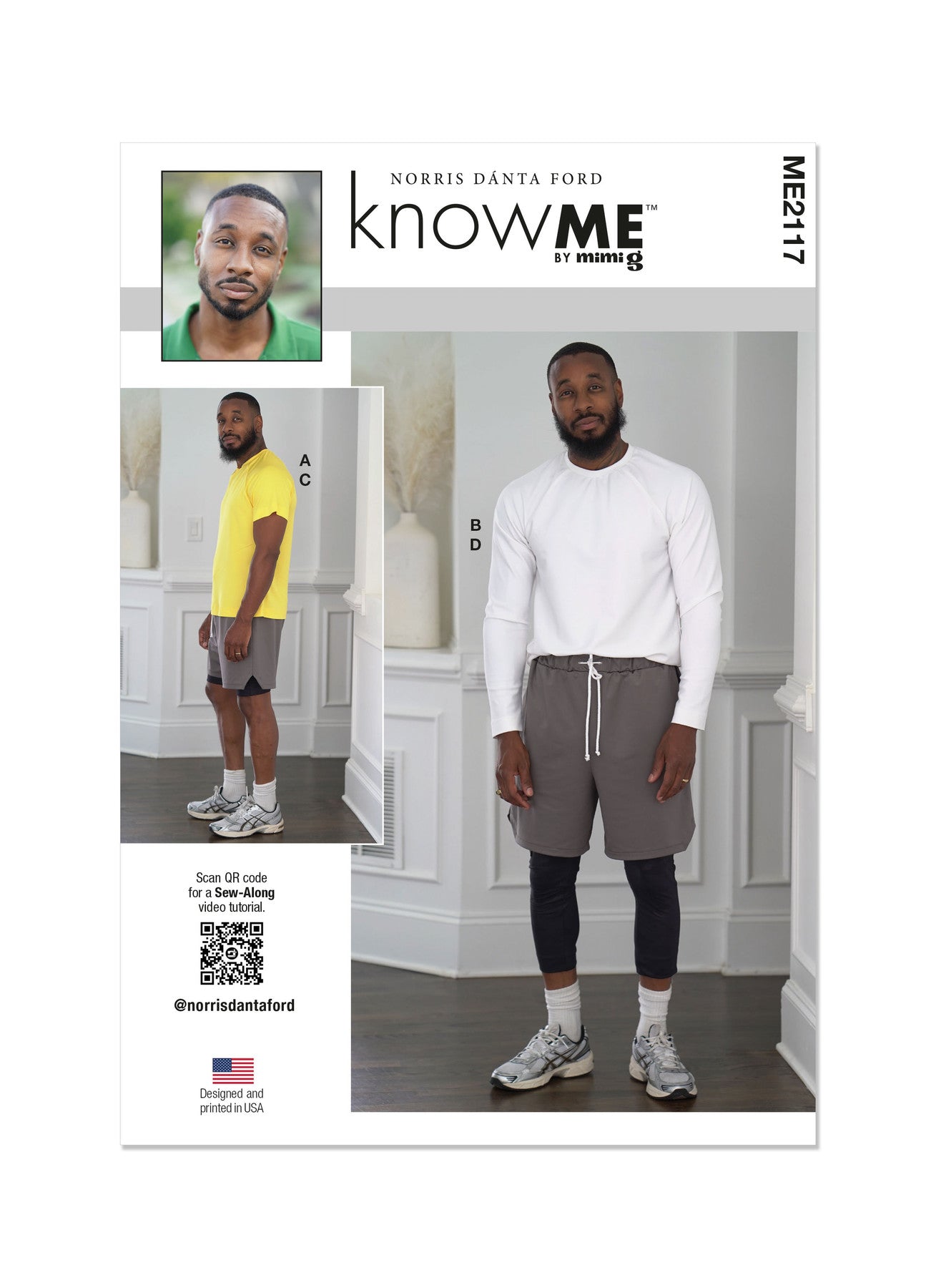 McCall's Pattern ME2117 Men’s Shorts in Two Lengths and Knit Tops
