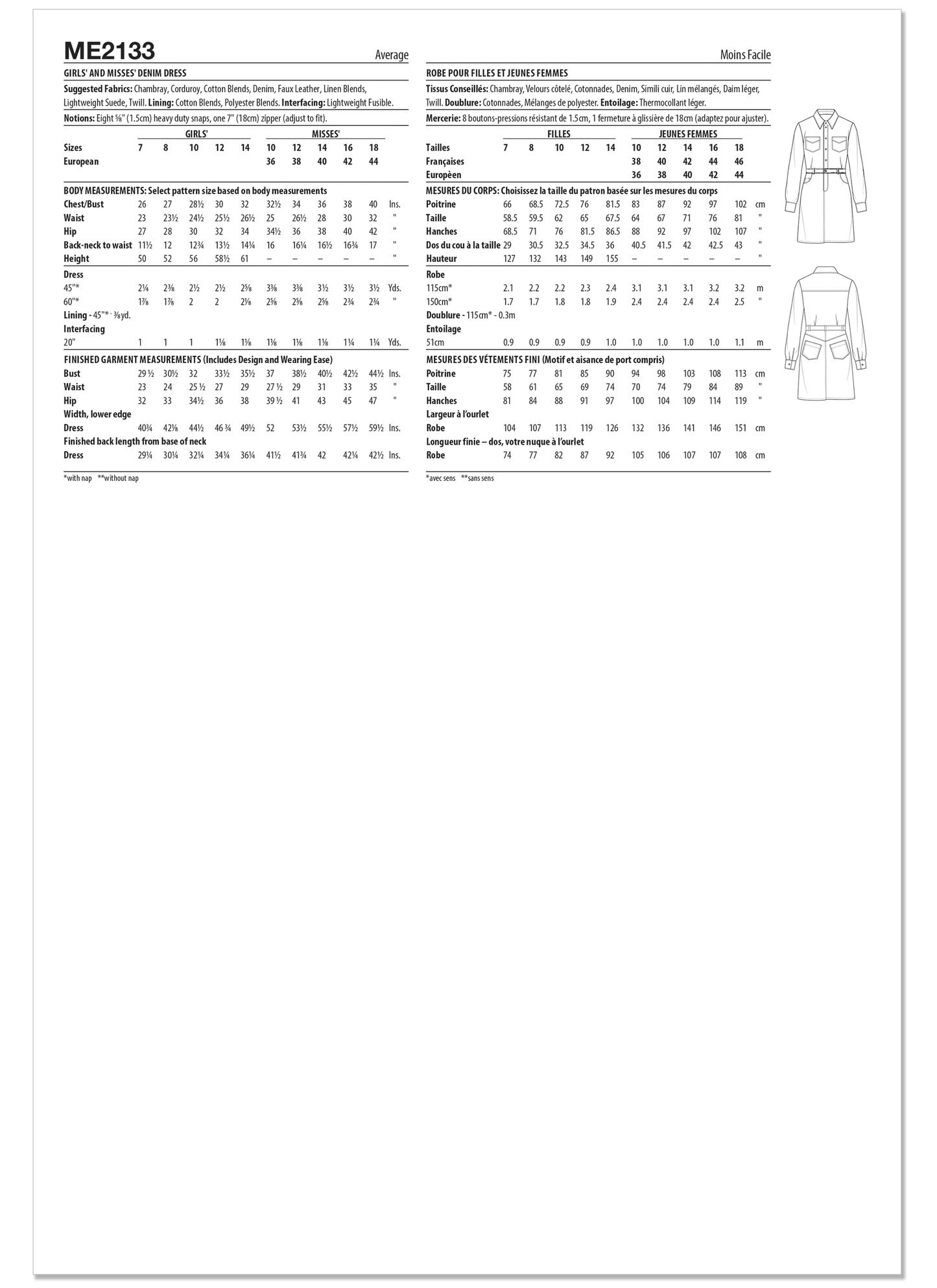 KnowMe Pattern Me2133 Misses' Dress