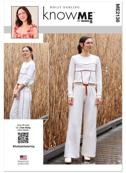 KnowMe Pattern Me2138 Misses' Sweatsuit Top and Pants