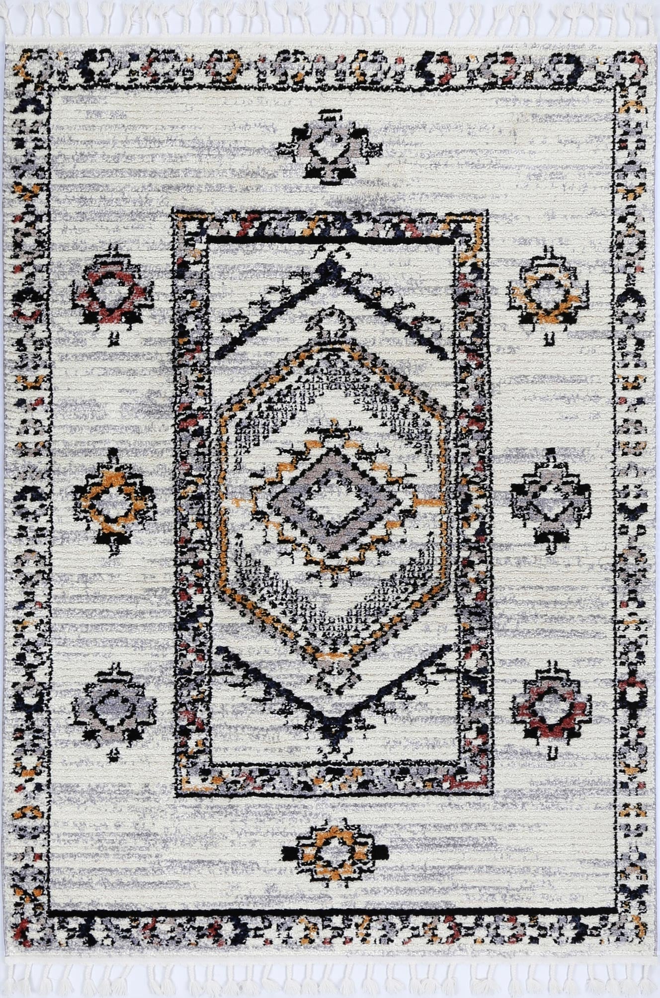 Moda Tribal Border Multi Rug (Morocco)