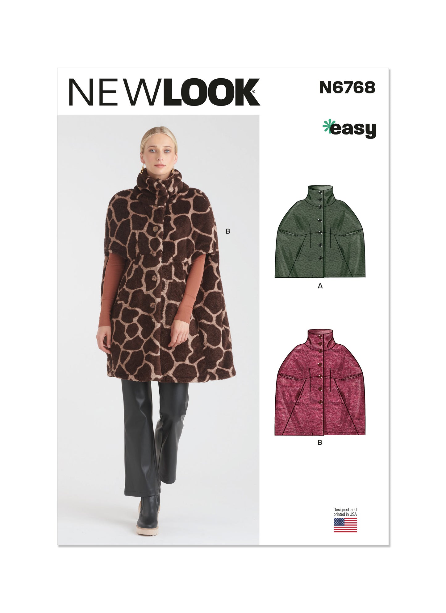 Newlook Pattern 6768 Misses' Jacket Coat